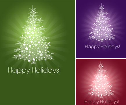 free vector Free Christmas Tree Vector Graphic Pack